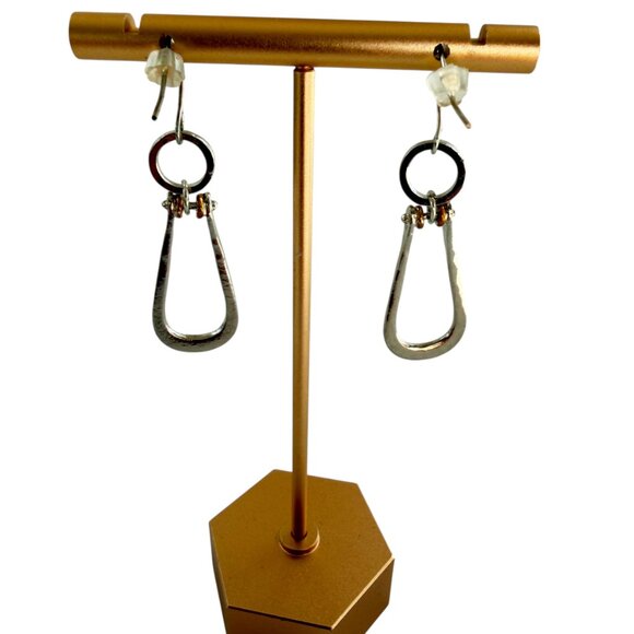 925 Silver Plated Dangle Drop Earrings Women Minimalist Party Jewelry Geometric - Picture 3 of 7